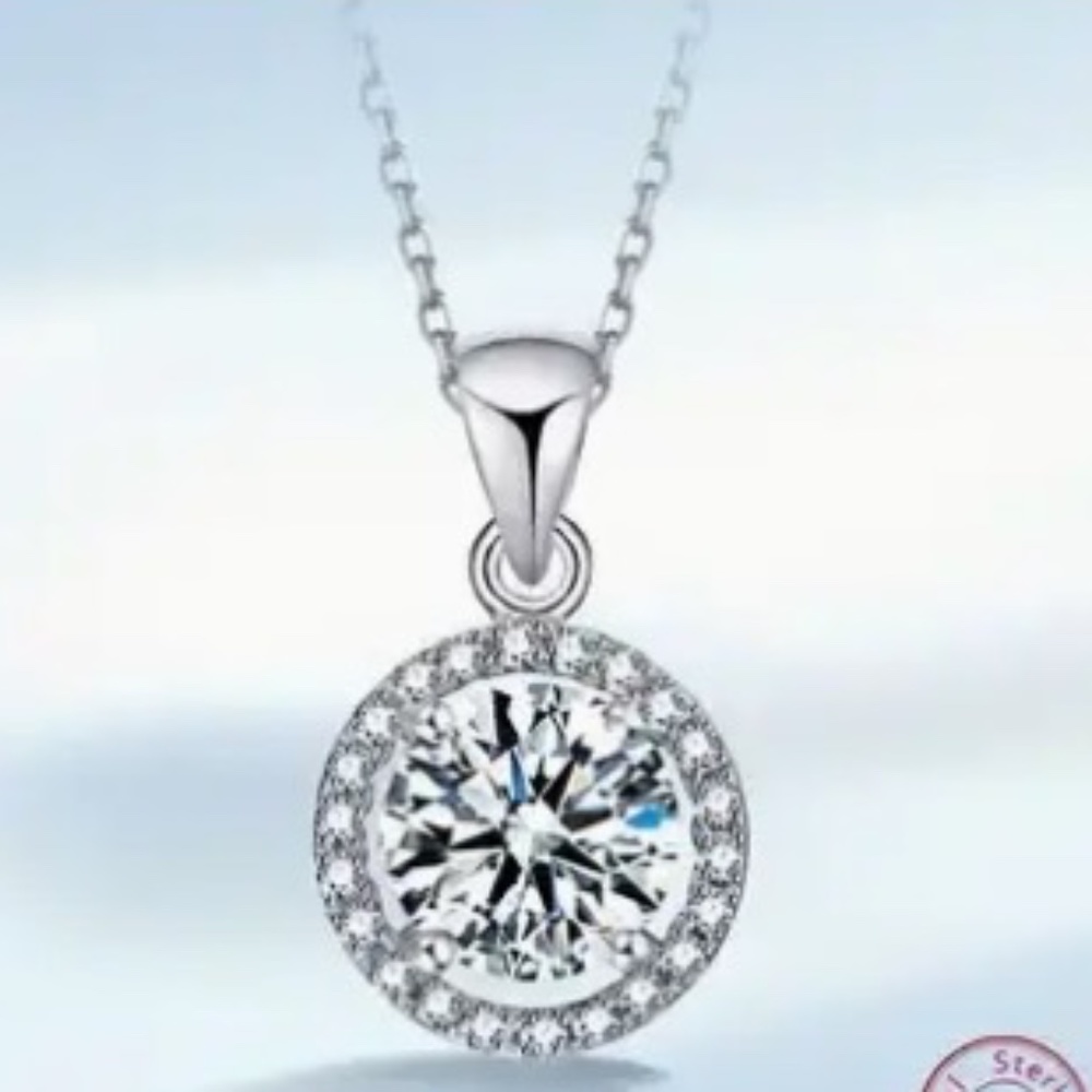 Sterling Silver Moissanite Necklace